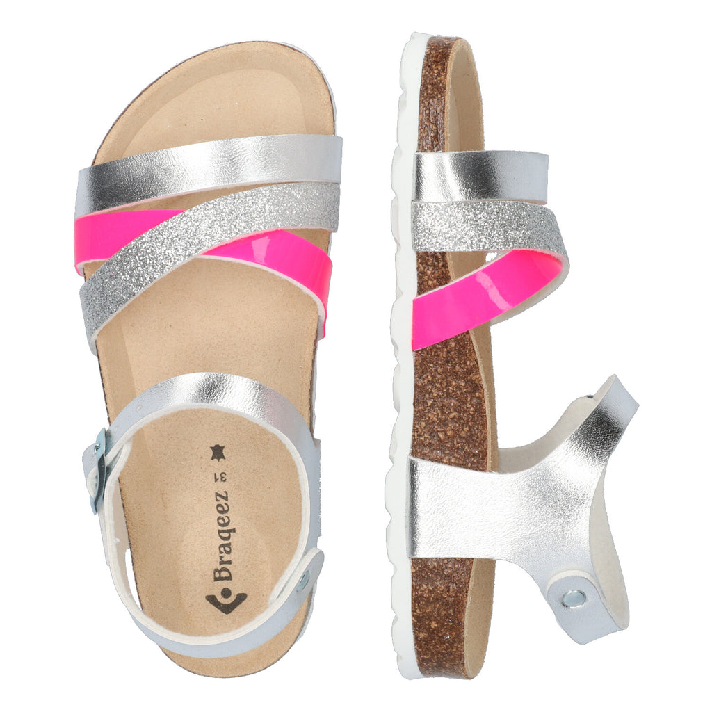 Sandalen Braqeez Saar Spain - Zilver Roze