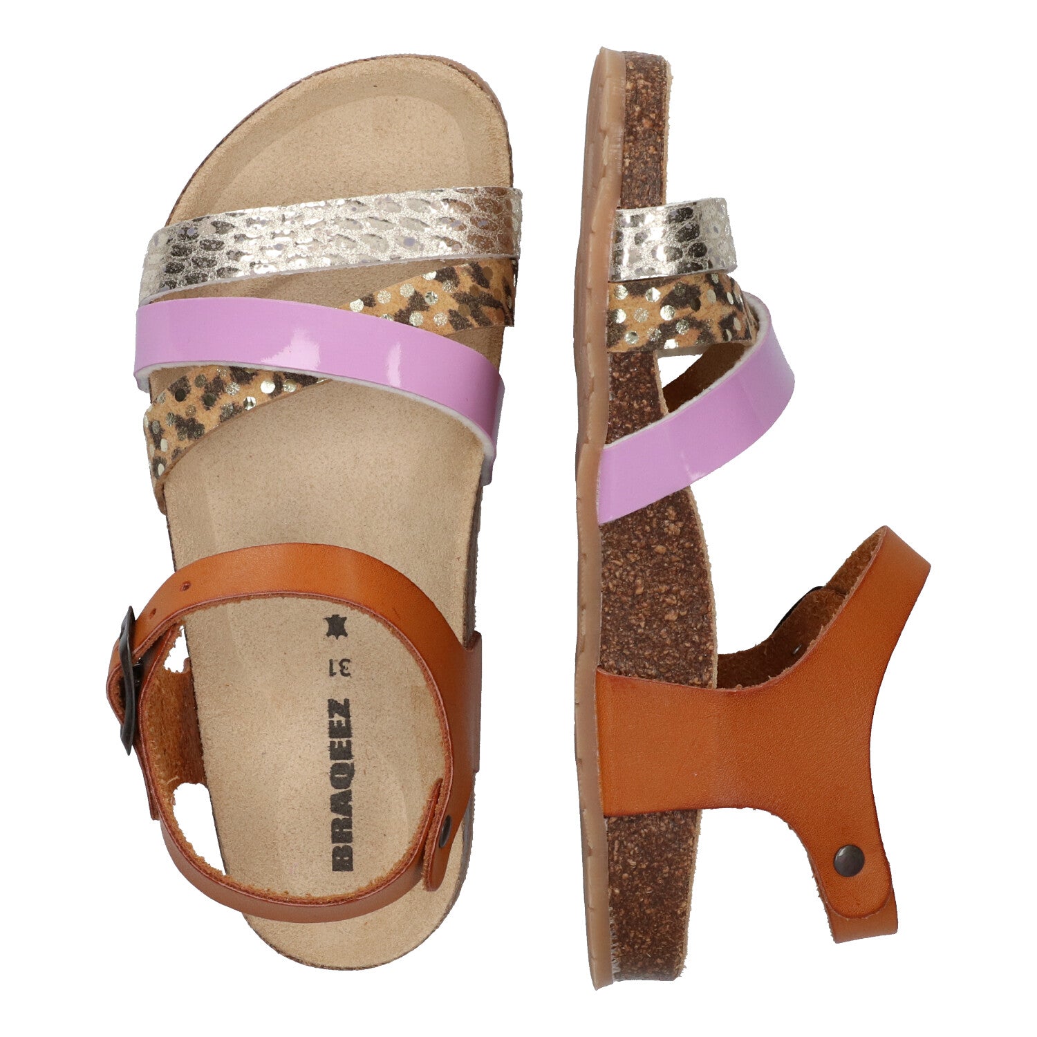 Sandalen Braqeez Saar Spain - Bruin Roze