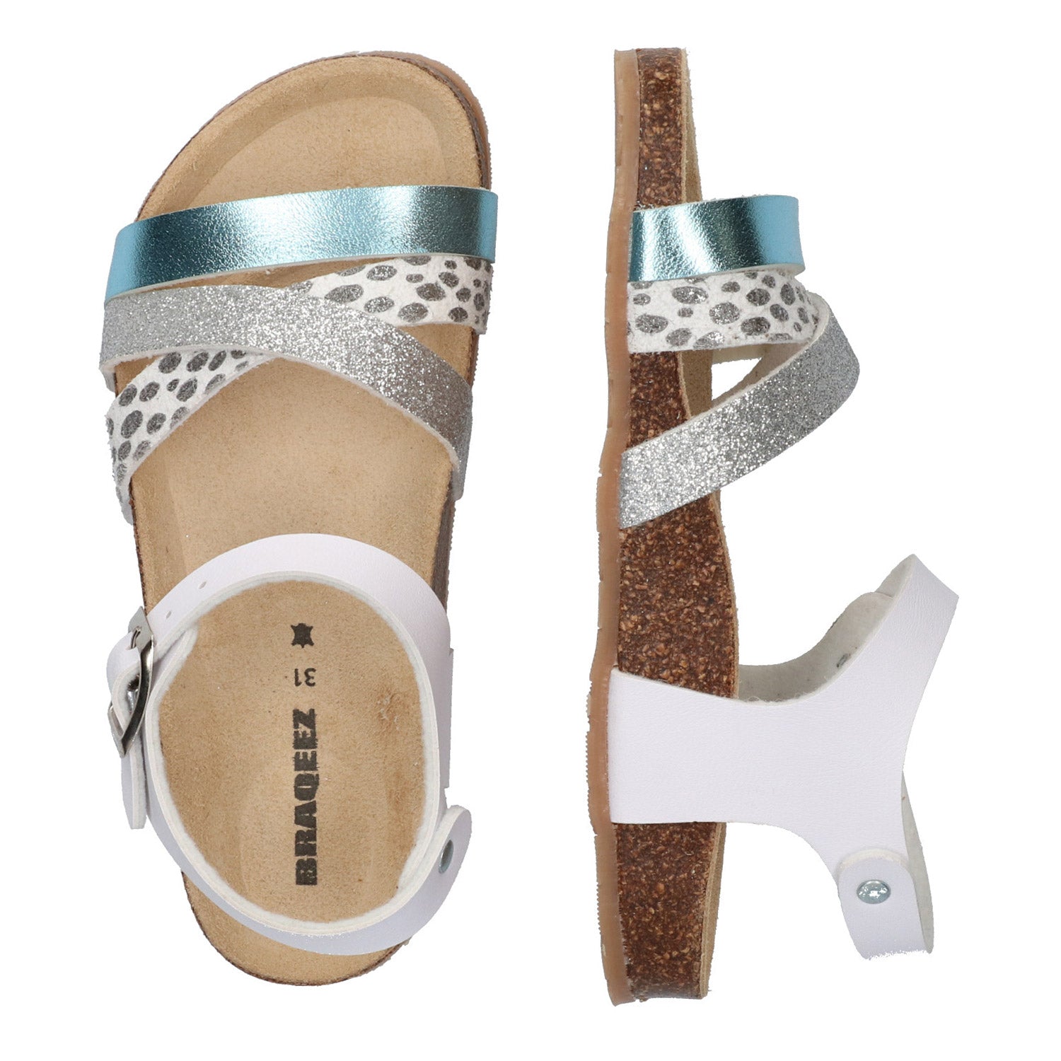 Sandalen Braqeez Saar Spain - Wit Blauw