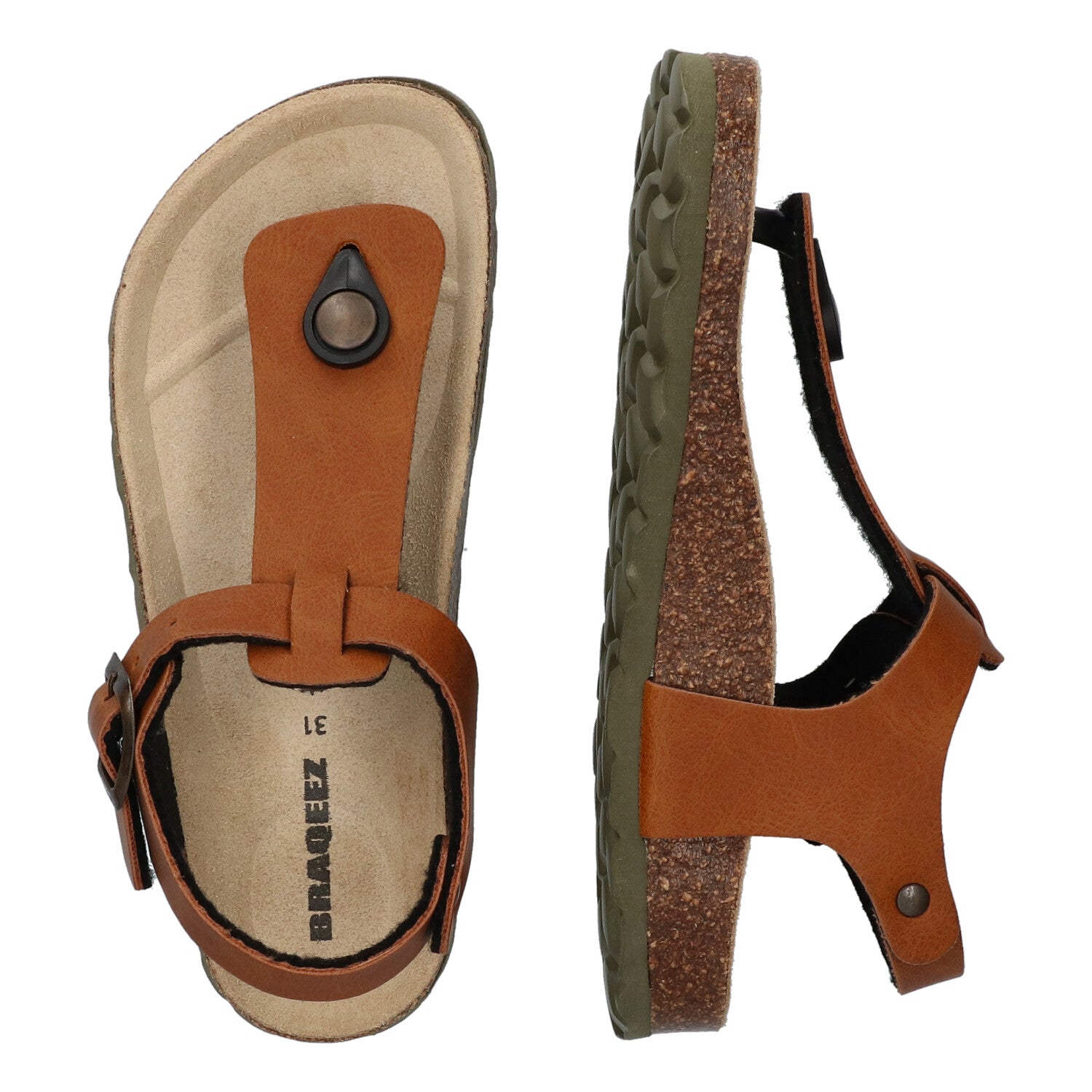 Sandalen Braqeez Sammy Spain - Bruin