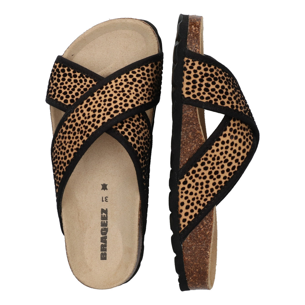 Slippers Braqeez Sandra Spain - Beige Print