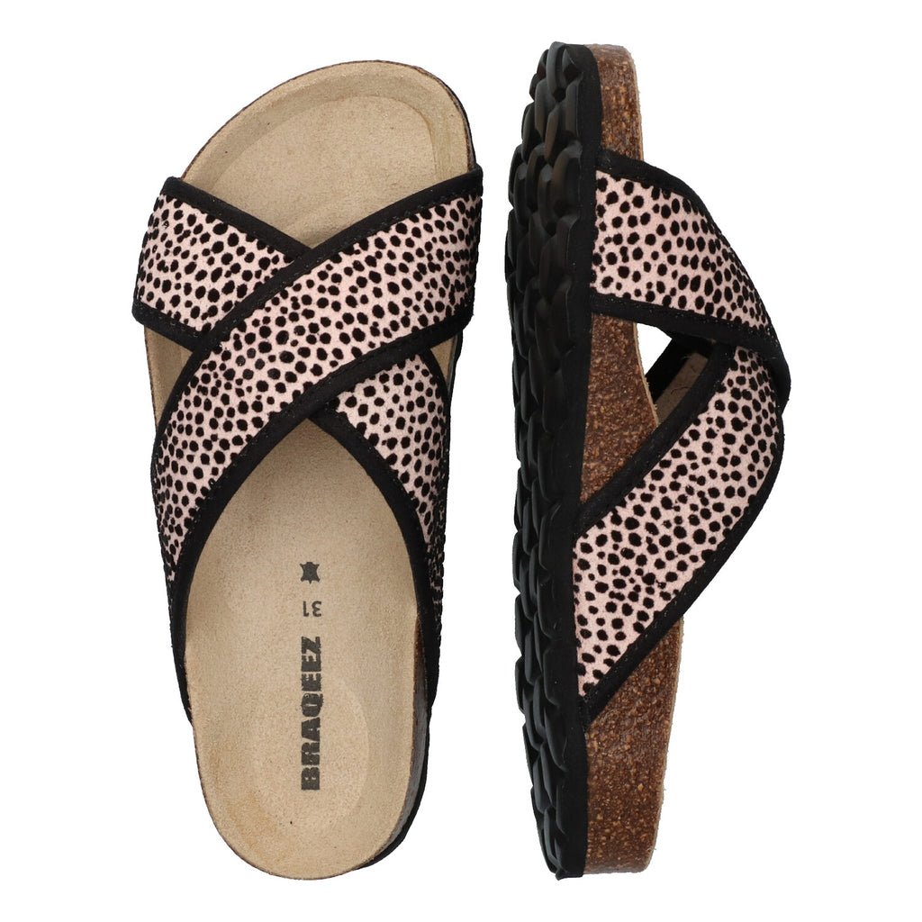 Slippers Braqeez Sandra Spain - Roze Print