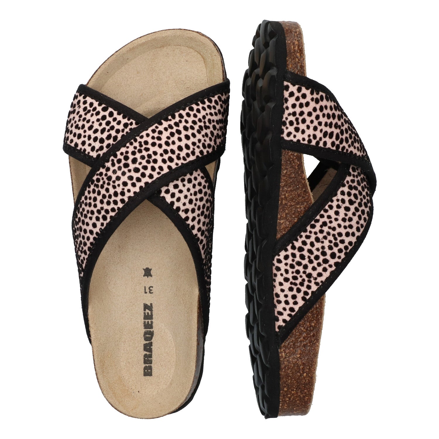 Slippers Braqeez Sandra Spain - Roze Print