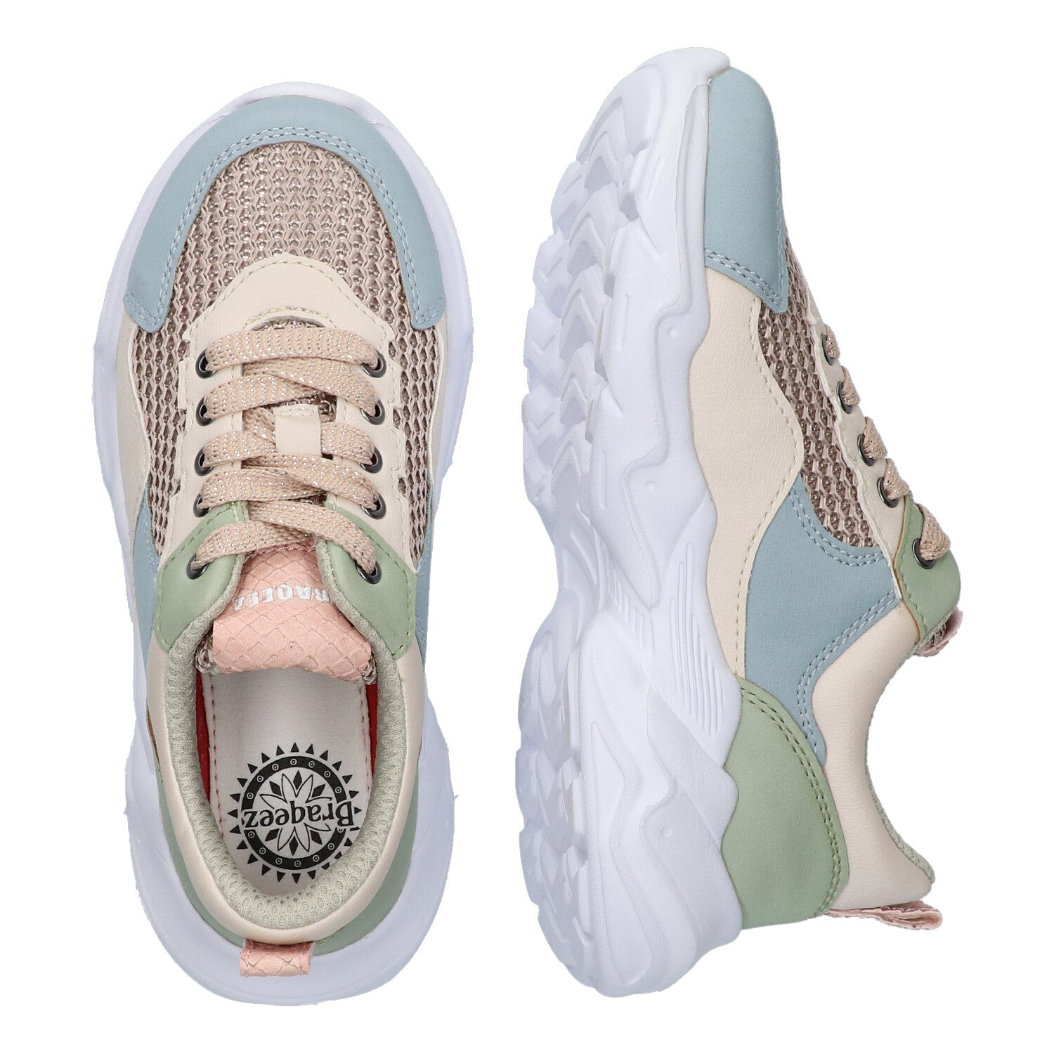 Lage Sneakers Braqeez Neel - Blauw Beige