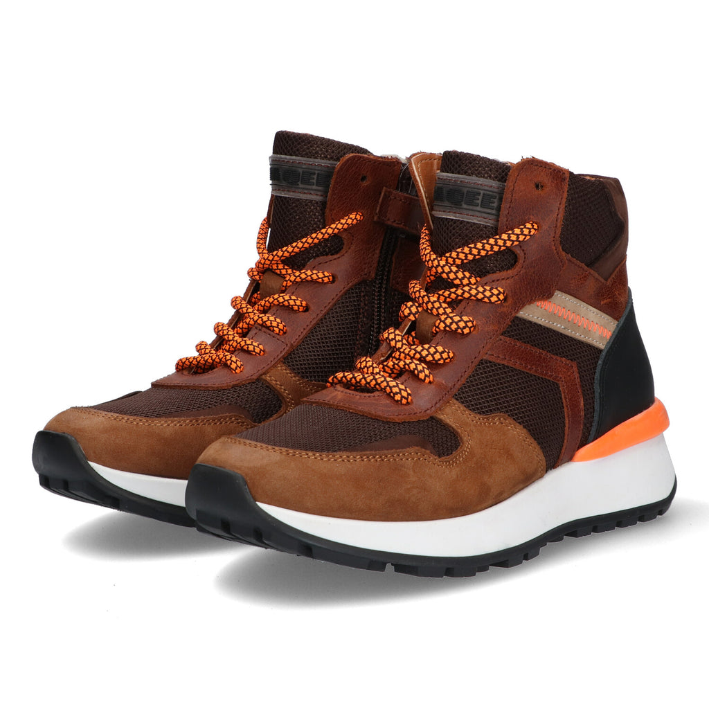 Hoge Sneakers Braqeez Victor Vienna - Cognac