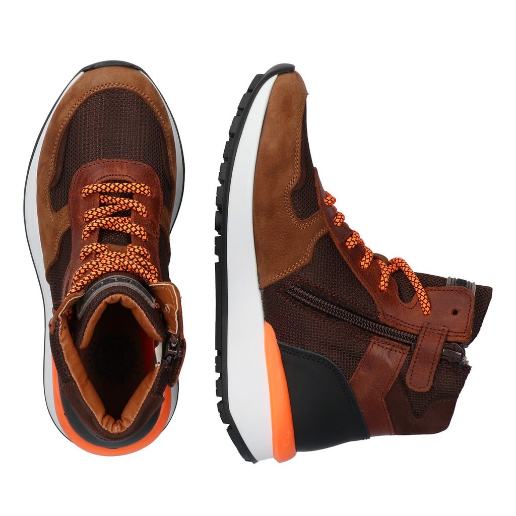 Hoge Sneakers Braqeez Victor Vienna - Cognac