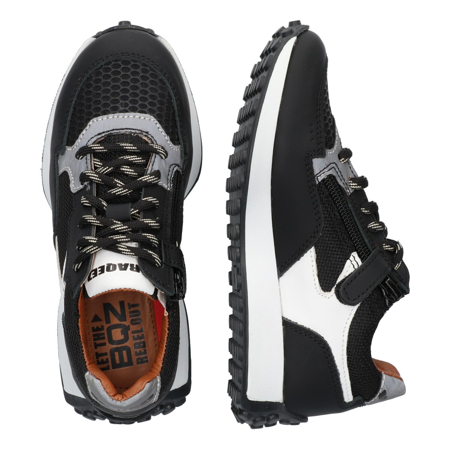 Lage Sneakers Braqeez Pelle Porto - Zwart