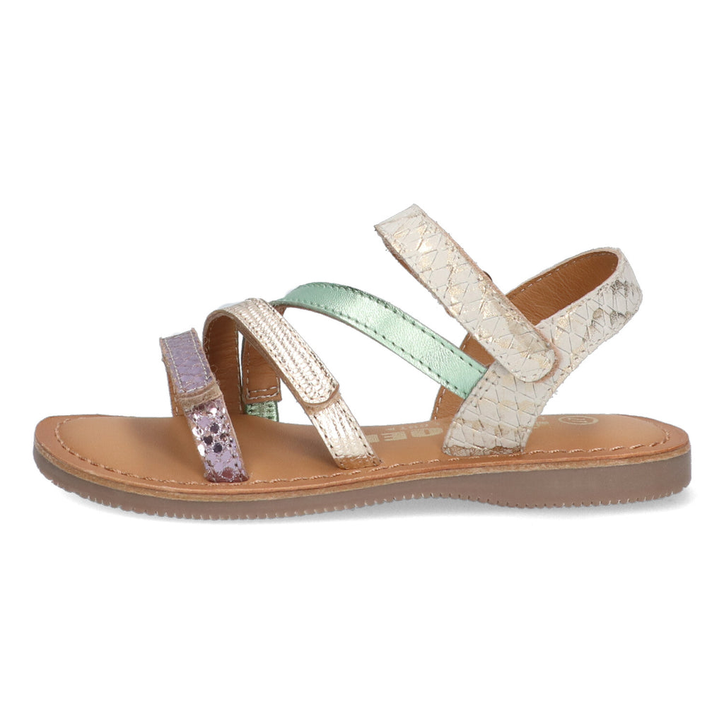 Sandalen Braqeez Cassy Call - Beige Groen Paars