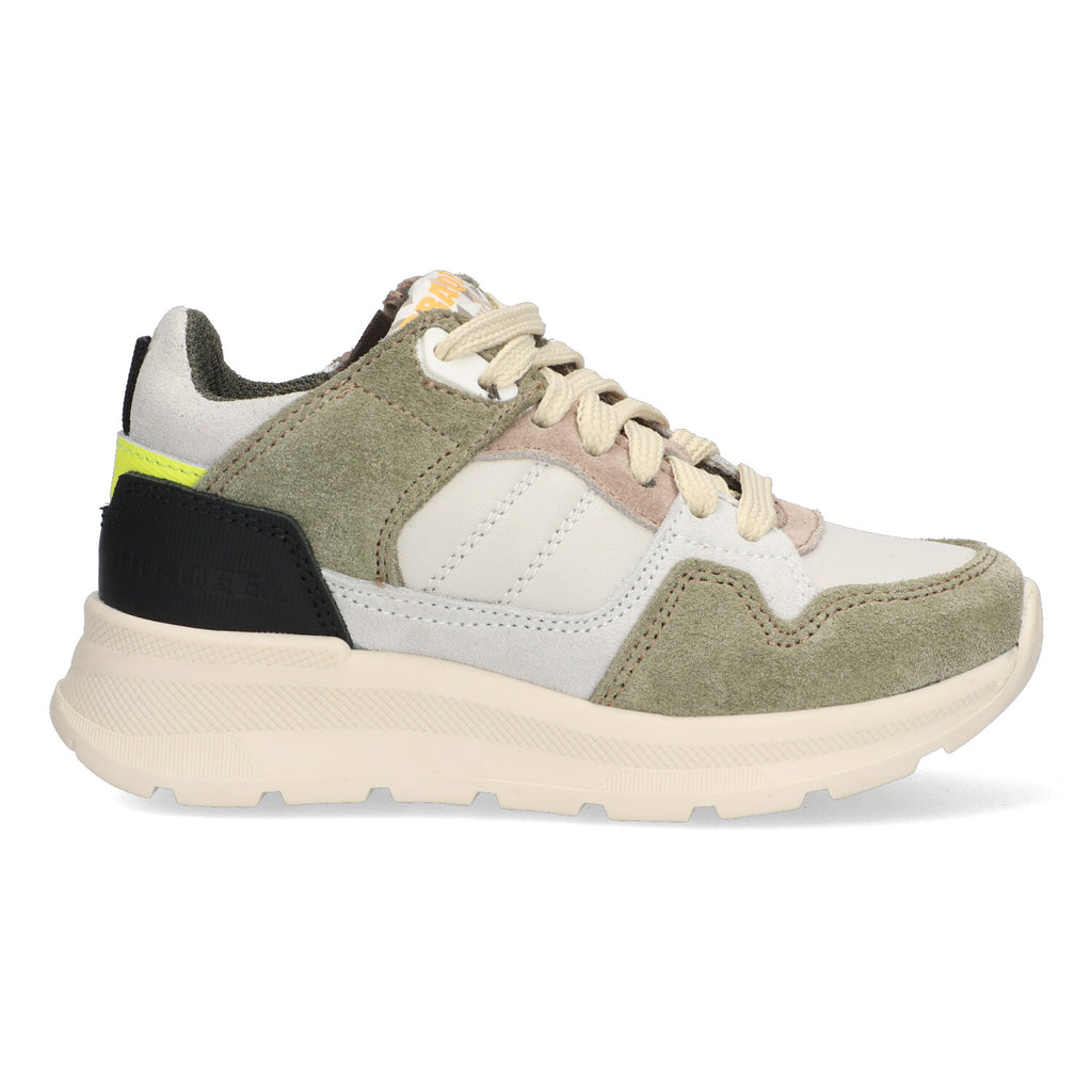 Lage Sneakers Braqeez Fallon Flow - Groen Grijs Wit