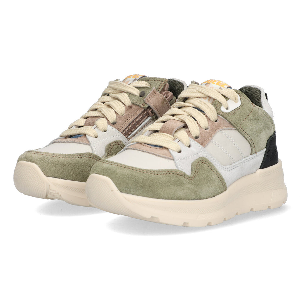 Lage Sneakers Braqeez Fallon Flow - Groen Grijs Wit