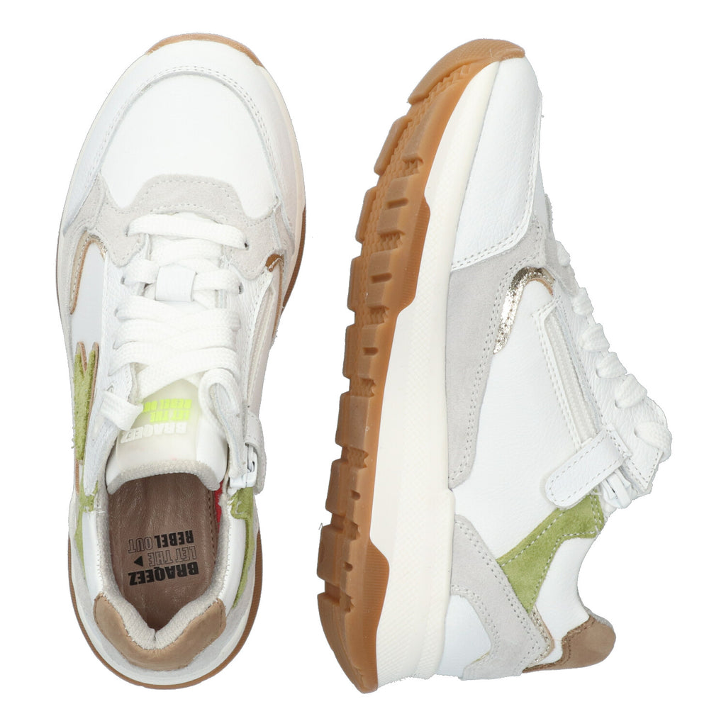 Lage Sneakers Braqeez Fenn Flow - Wit Grijs Groen