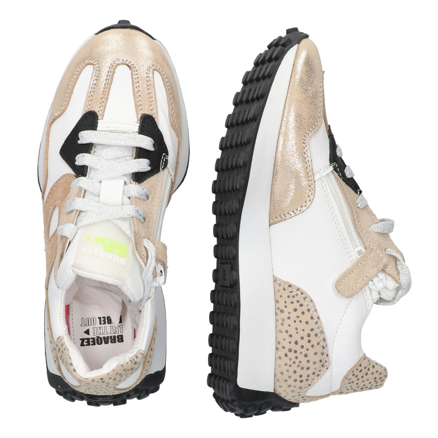 Lage Sneakers Braqeez Gaby Grip - Offwhite Print