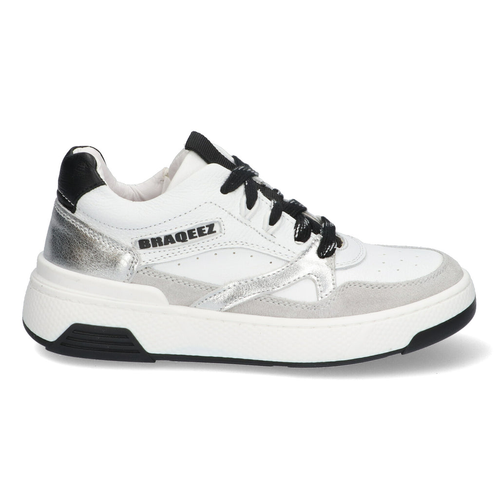 Lage Sneakers Braqeez Rai Rebel - Wit Zilver Grijs