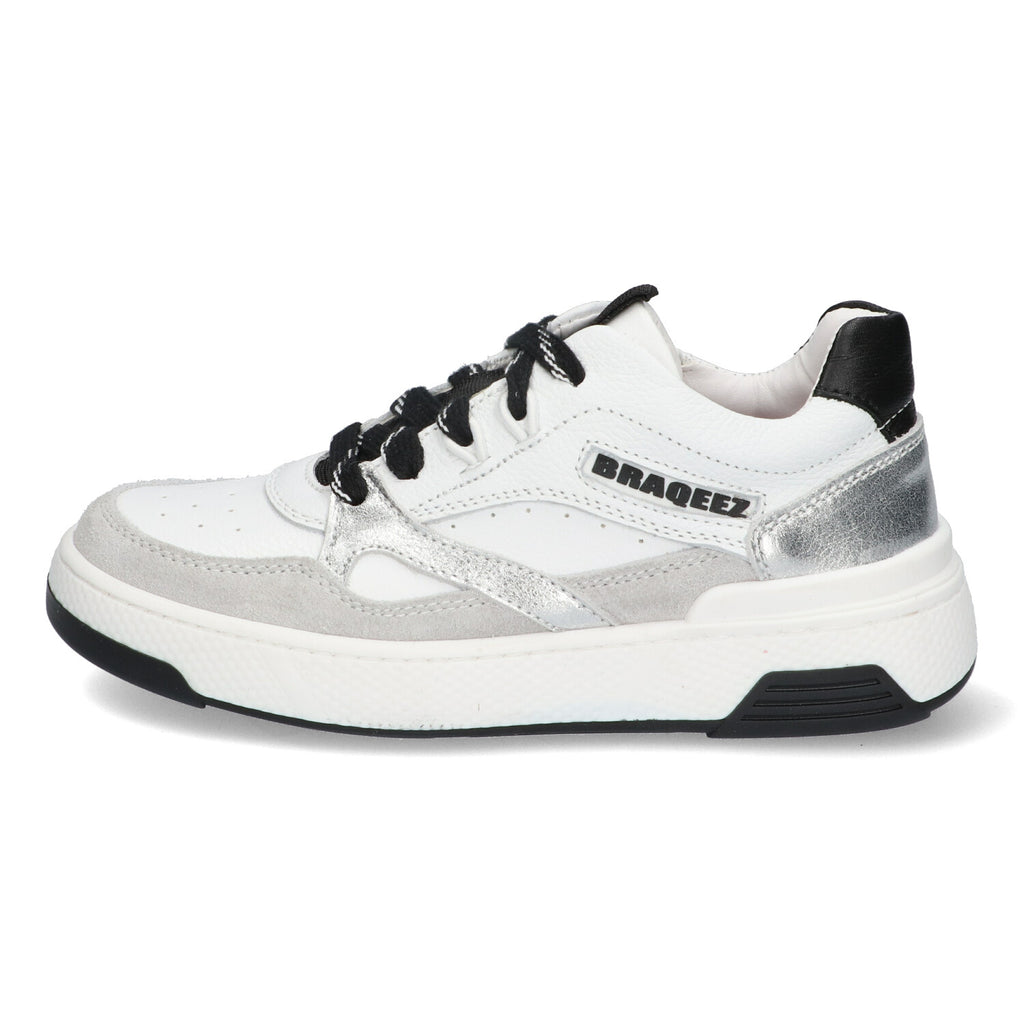 Lage Sneakers Braqeez Rai Rebel - Wit Zilver Grijs