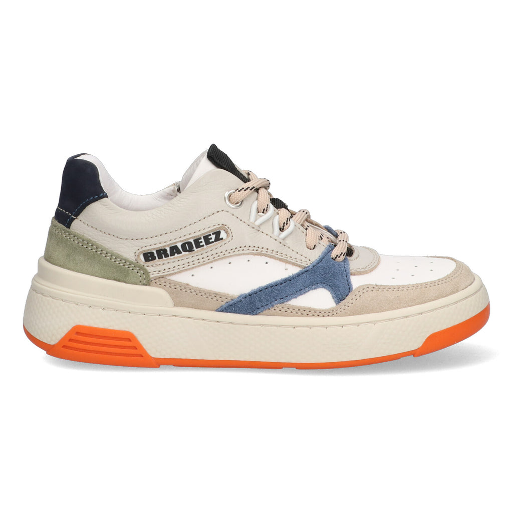 Lage Sneakers Braqeez Rai Rebel - Beige Wit Blauw