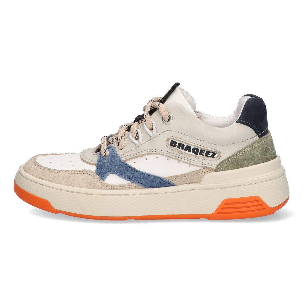 Lage Sneakers Braqeez Rai Rebel - Beige Wit Blauw