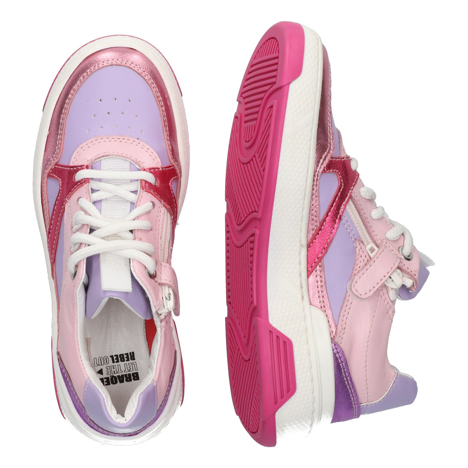 Lage Sneakers Braqeez Rai Rebel - Roze Paars