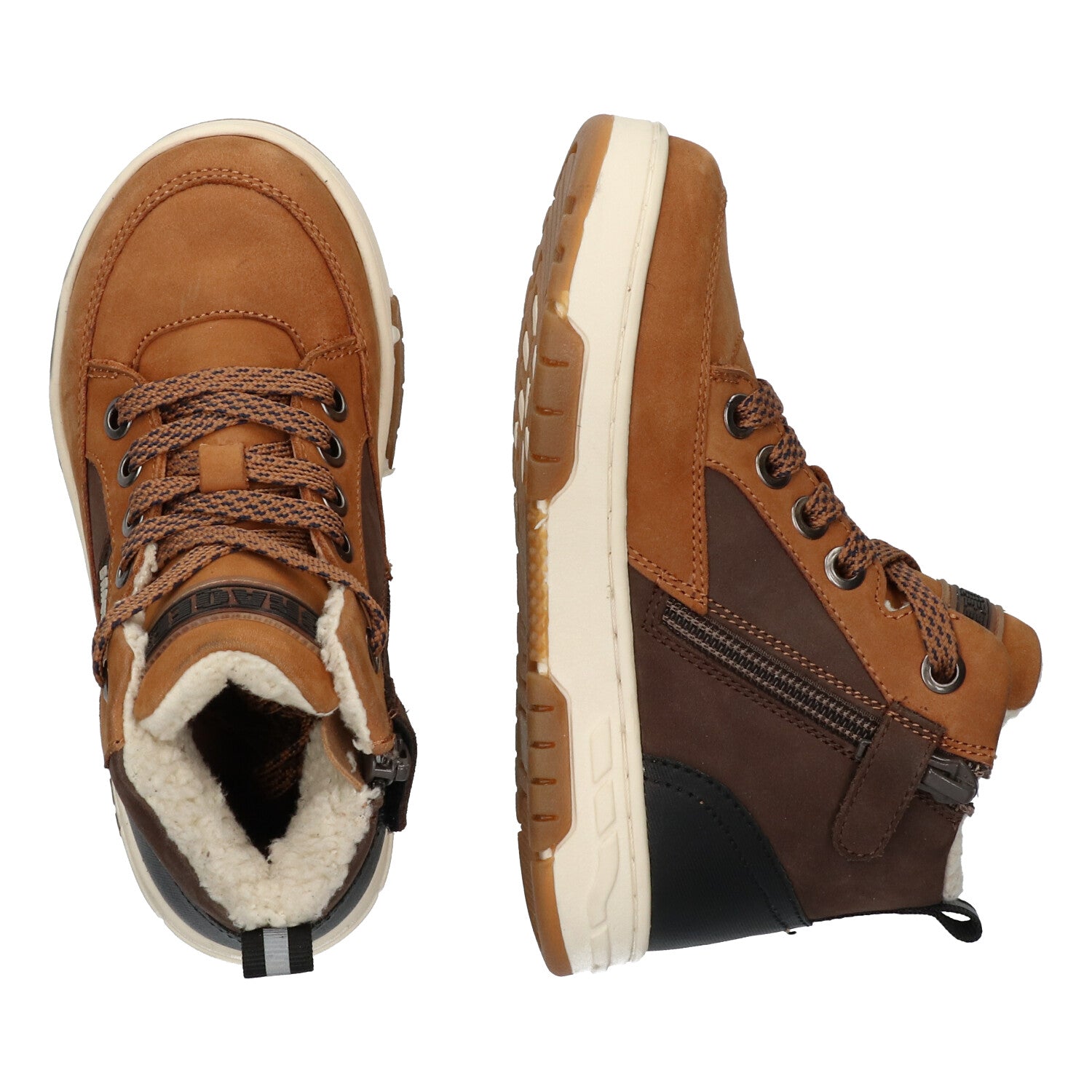 Hoge Sneakers Braqeez Chiel Chicago - Bruin