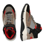 Hoge Sneakers Braqeez Fabio Flow - Taupe Zwart Rood