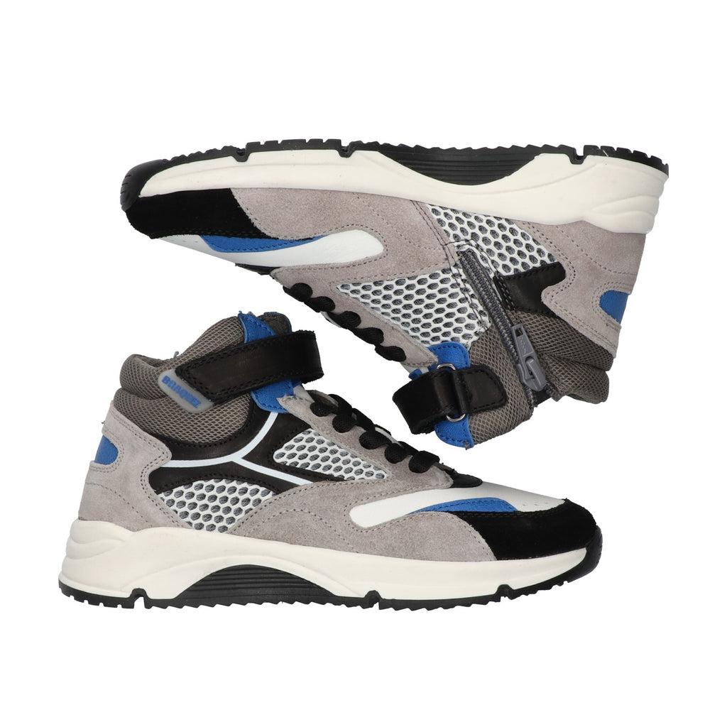 Hoge Sneakers Braqeez Fabio Flow - Grijs Blauw Zwart
