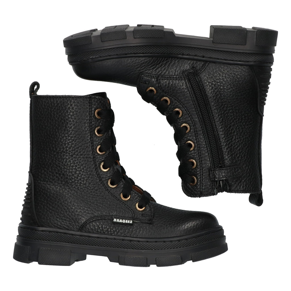 Veterboots Braqeez Giselle Grip - Zwart