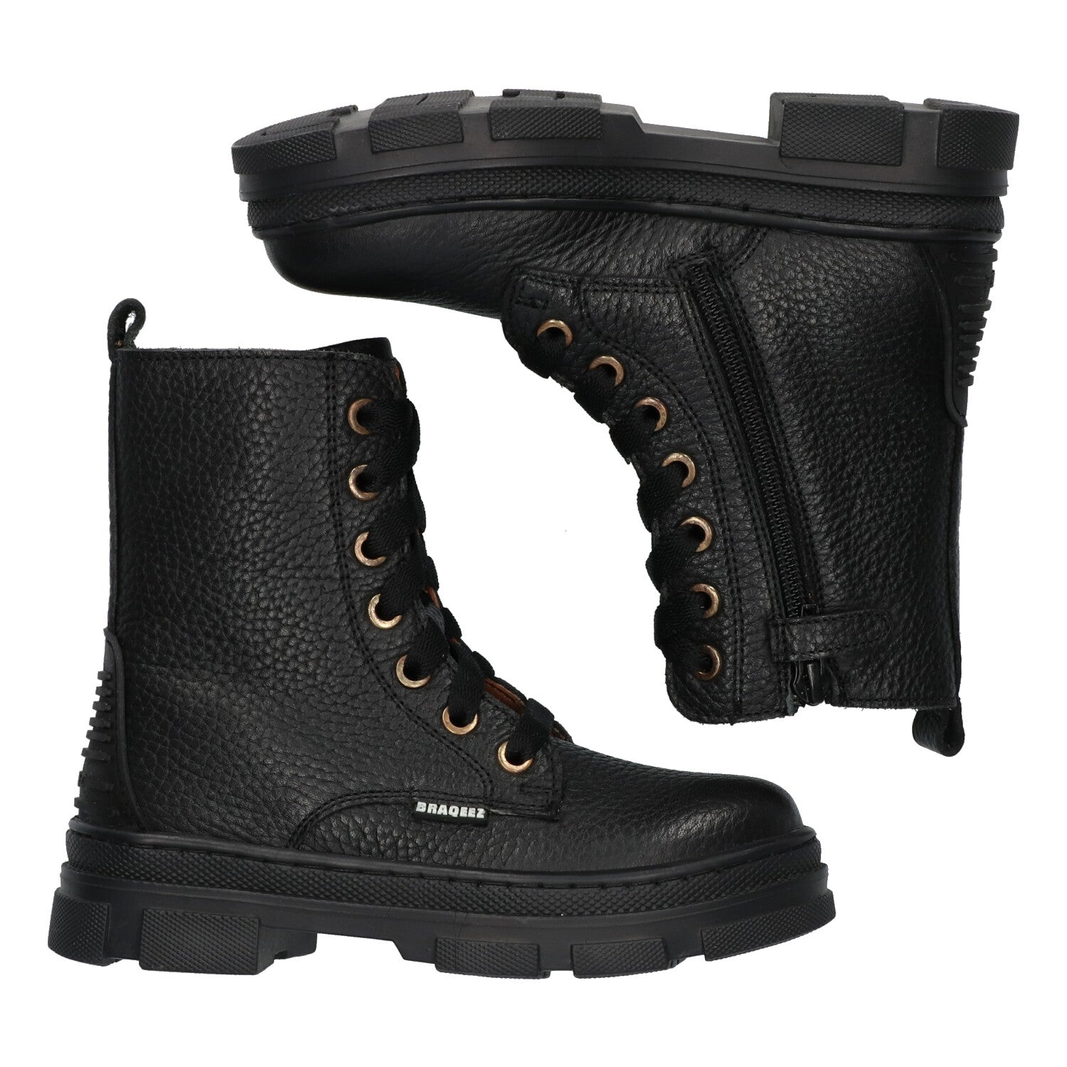 Veterboots Braqeez Giselle Grip - Zwart