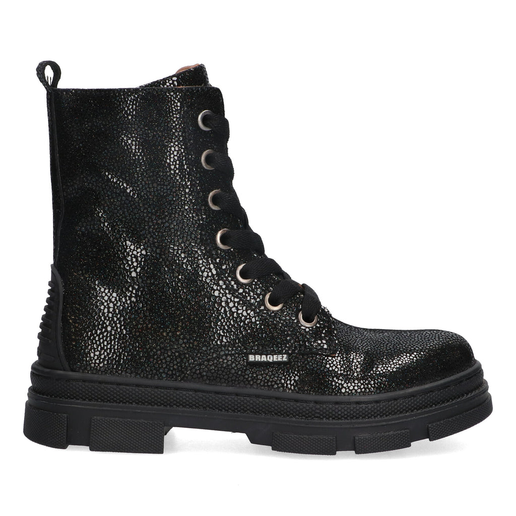 Veterboots Braqeez Giselle Grip - Zwart