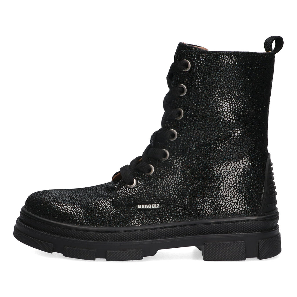 Veterboots Braqeez Giselle Grip - Zwart