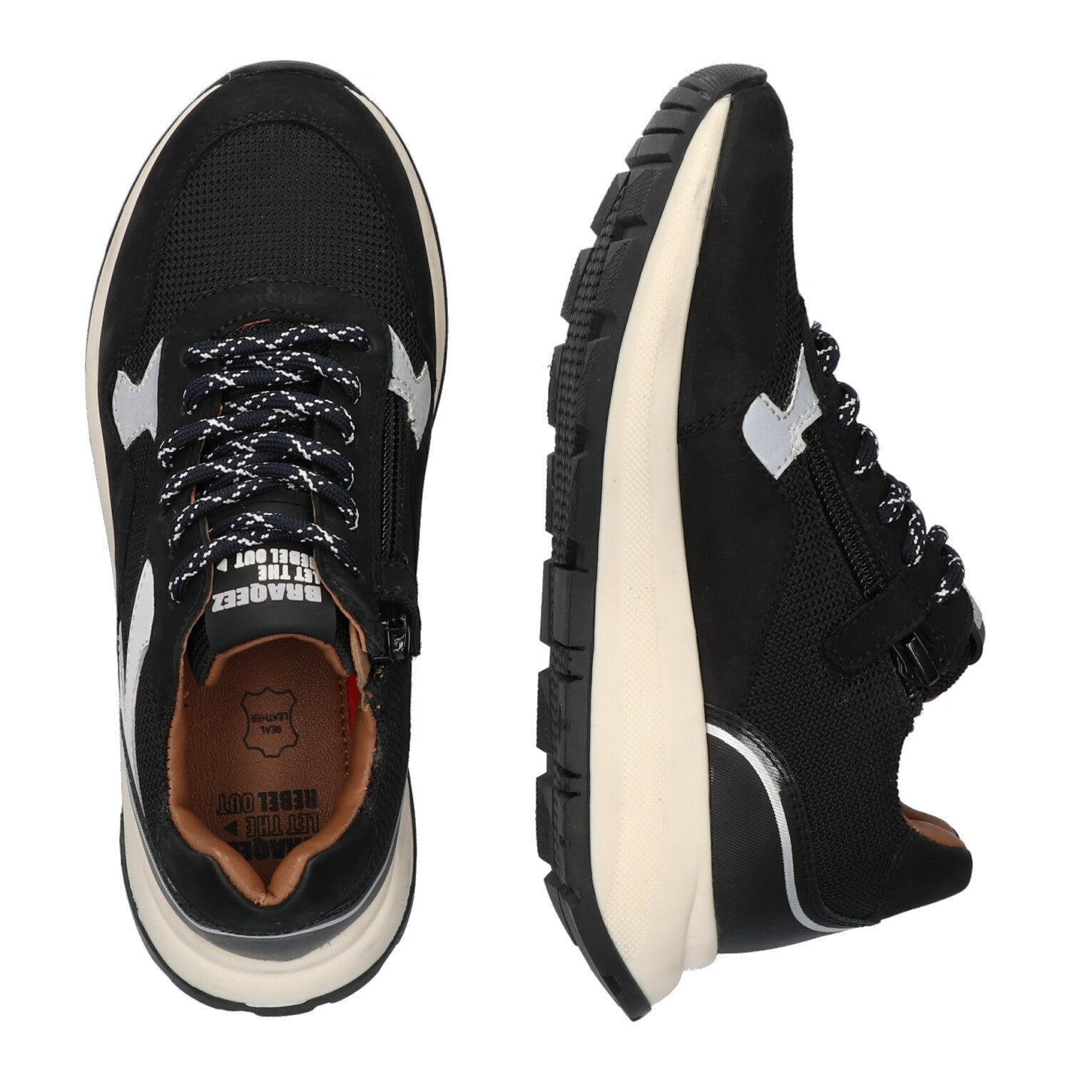 Lage Sneakers Braqeez Filip Flash - Zwart Grijs