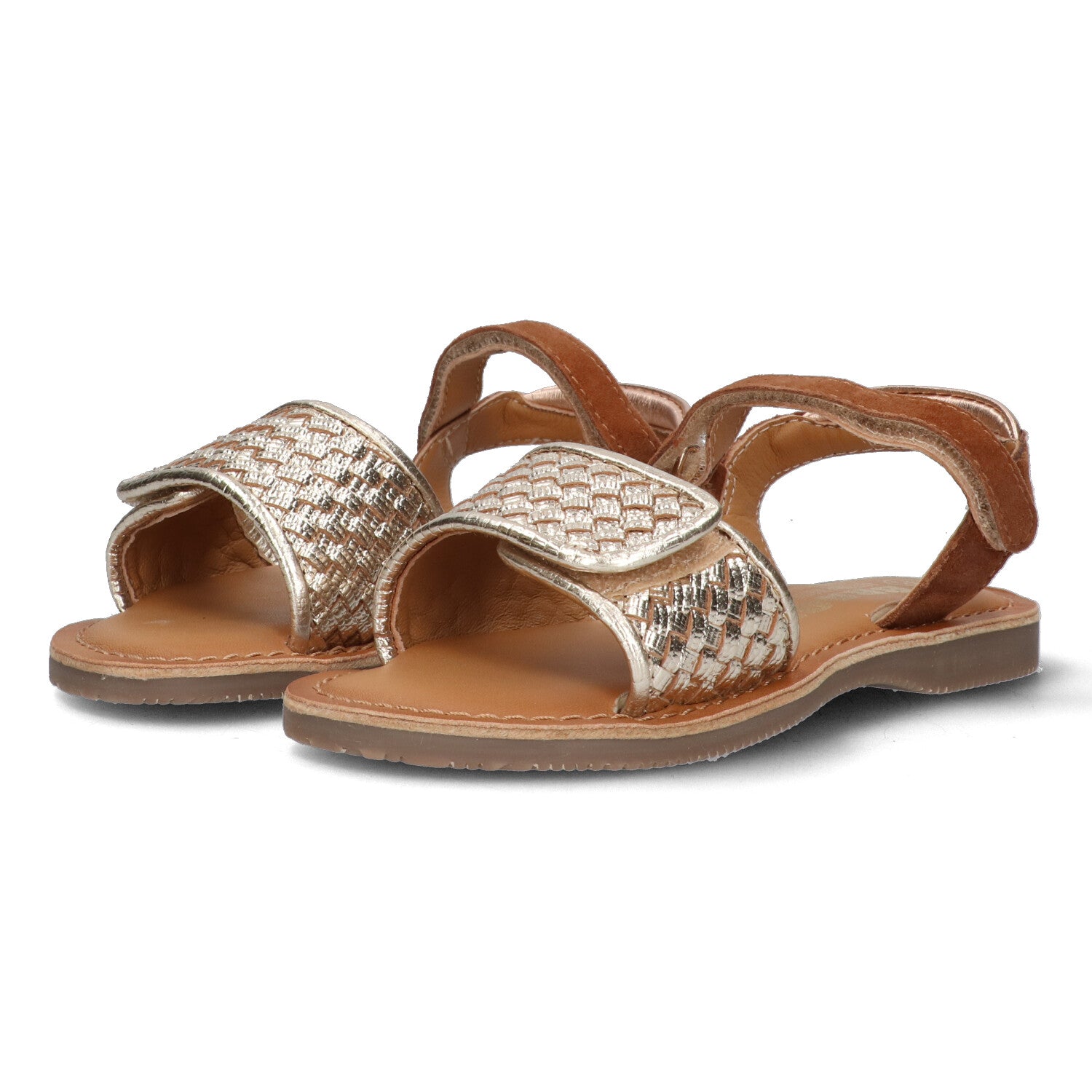 Platte sandalen Braqeez Cally Call - Cognac