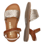 Platte sandalen Braqeez Cally Call - Cognac