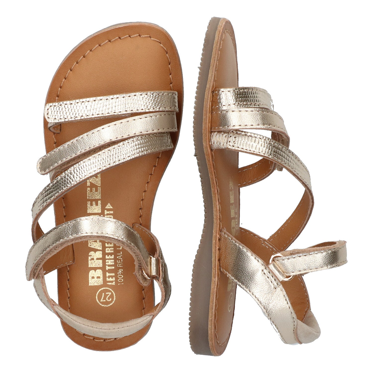 Platte sandalen Braqeez Cassy Call - Goud