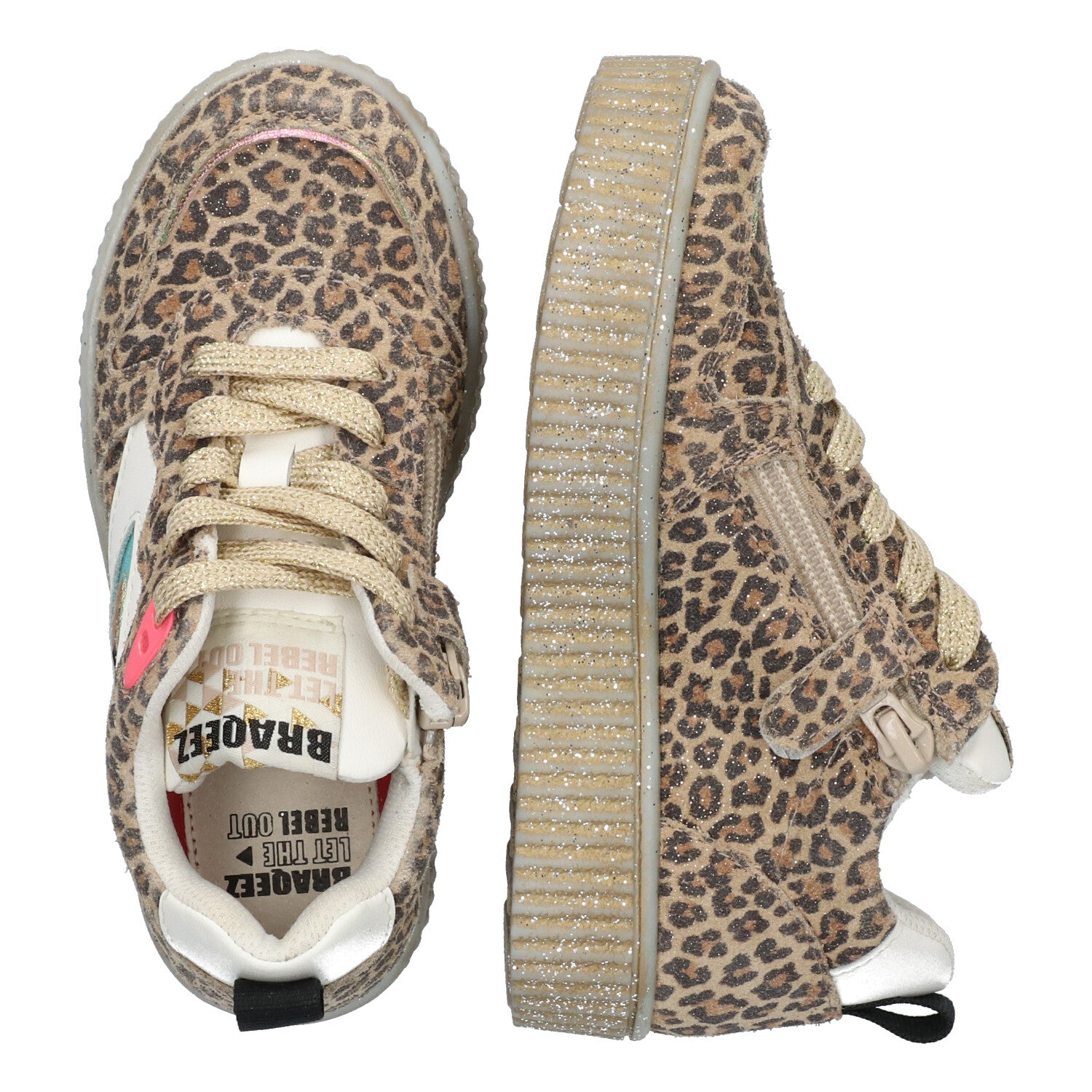 Lage Sneakers Braqeez Puk Paris - Cognac