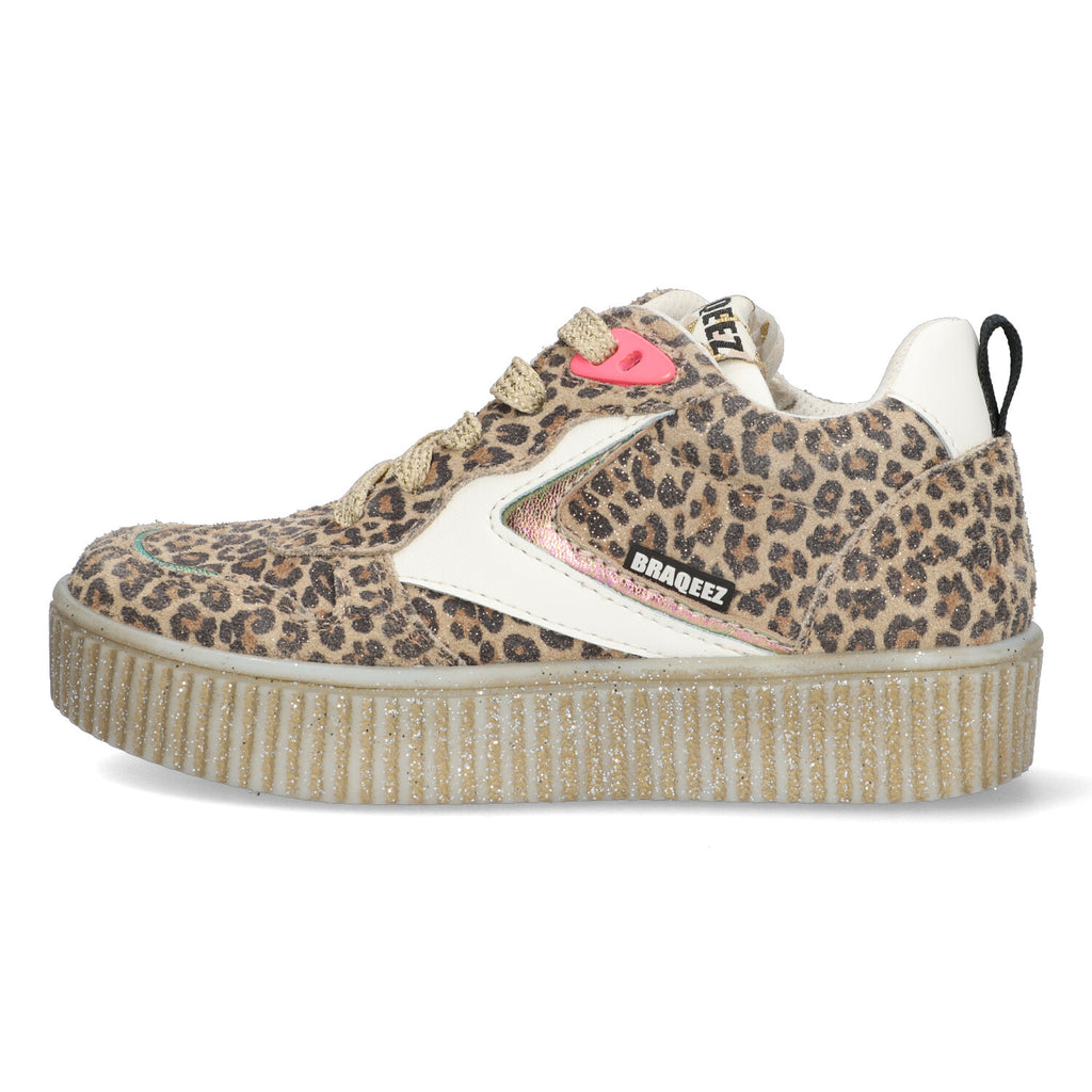 Lage Sneakers Braqeez Puk Paris - Cognac