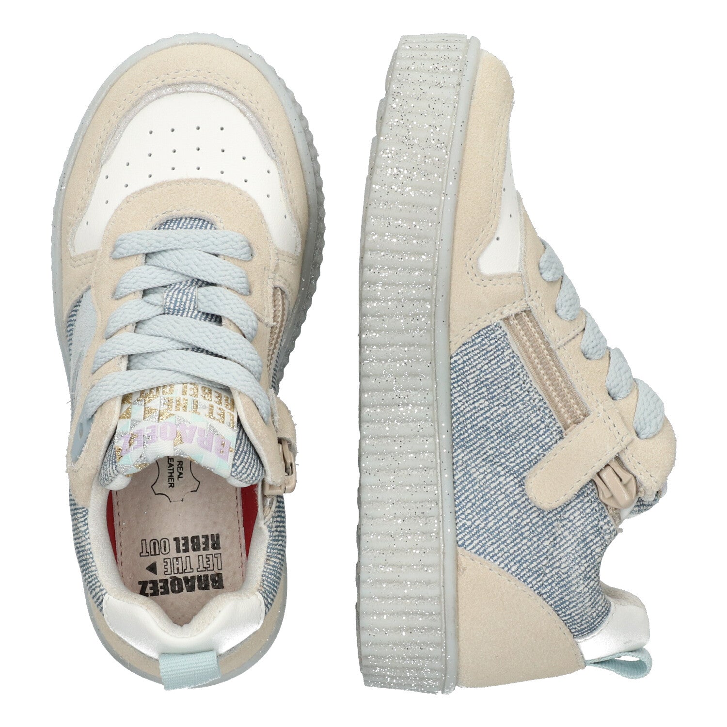 Lage Sneakers Braqeez Puk Paris - Blauw
