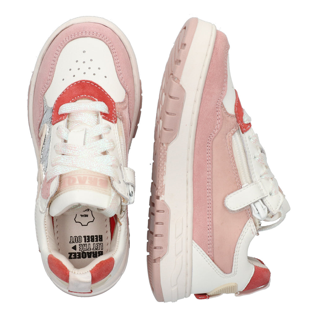 Lage Sneakers Braqeez Cassie Chicago - Roze