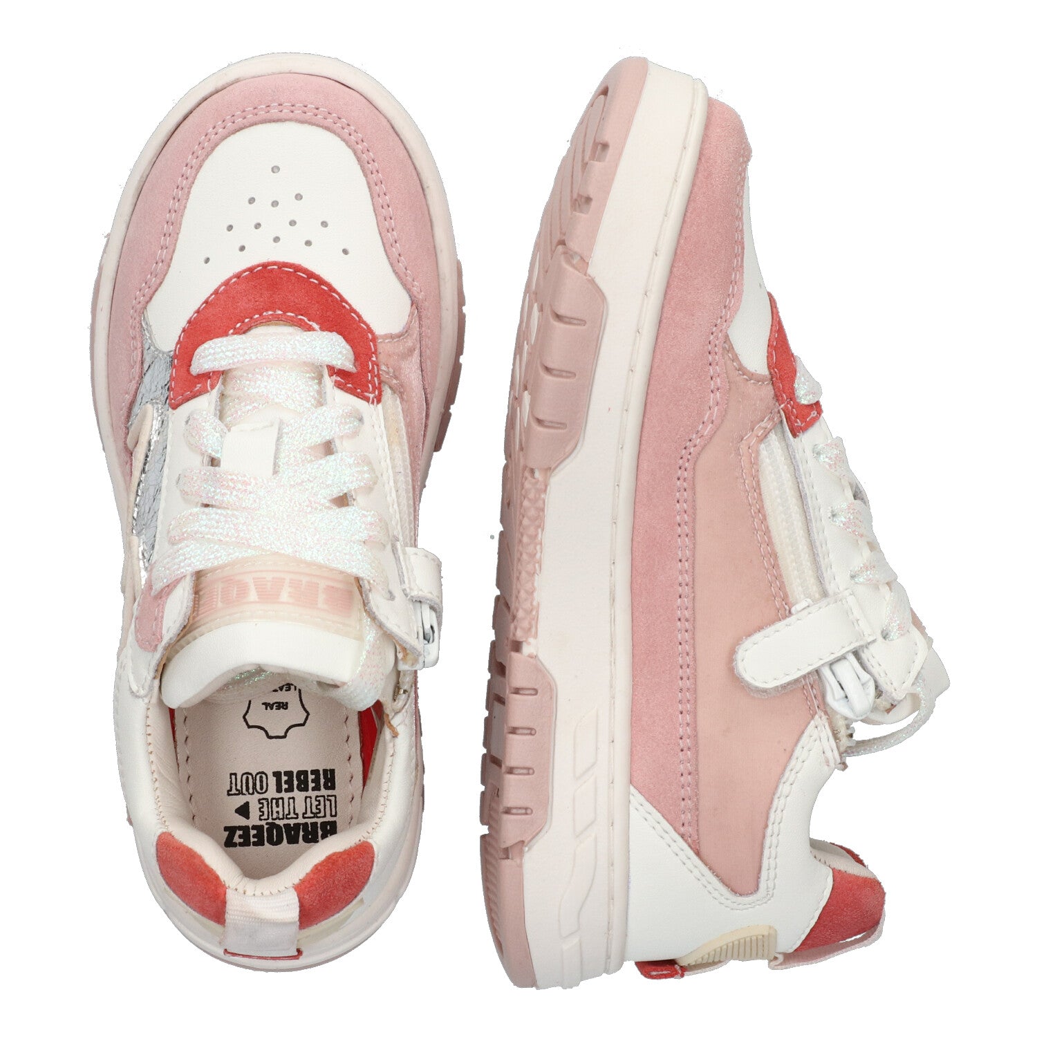 Lage Sneakers Braqeez Cassie Chicago - Roze
