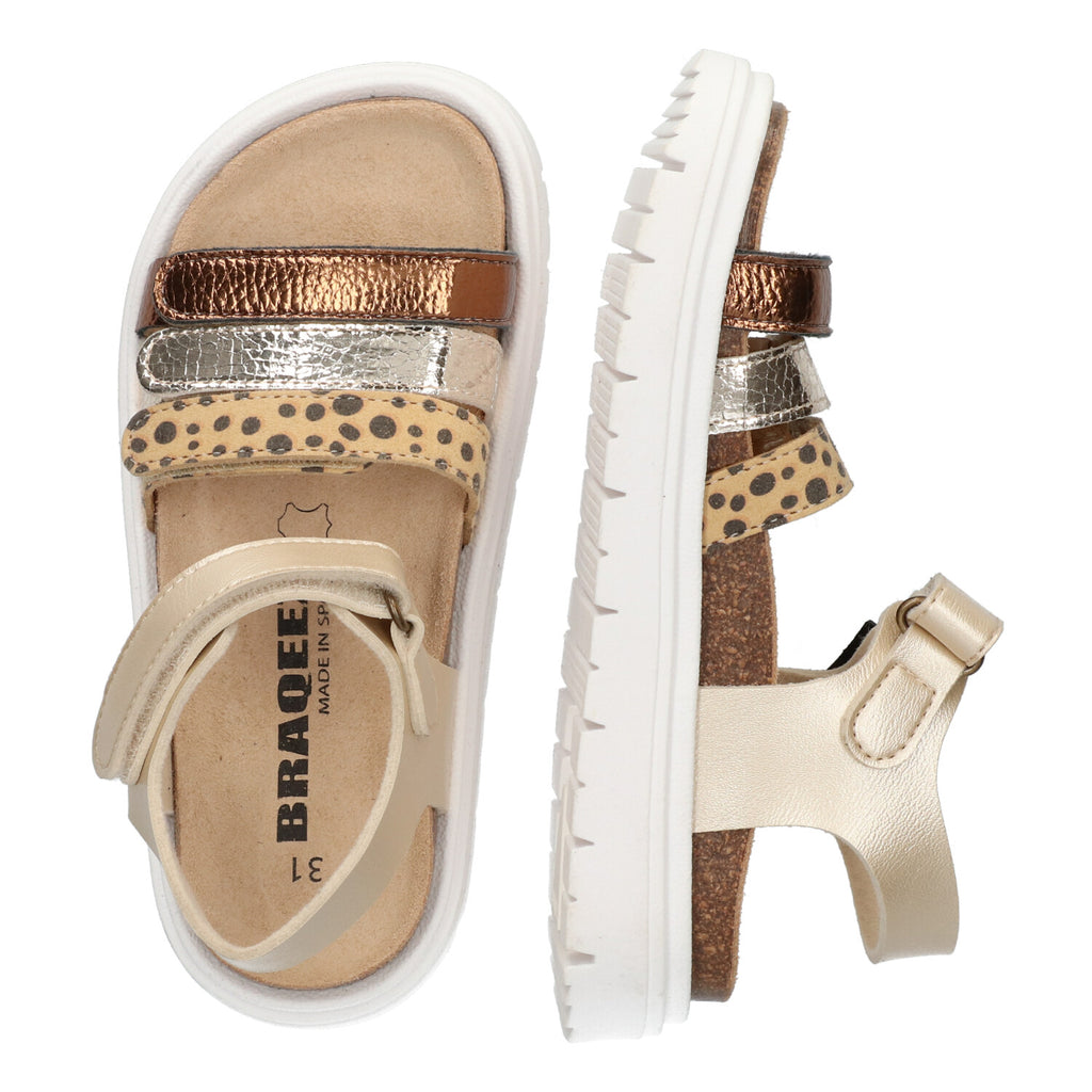 Platte sandalen Braqeez Pia Playa - Goud