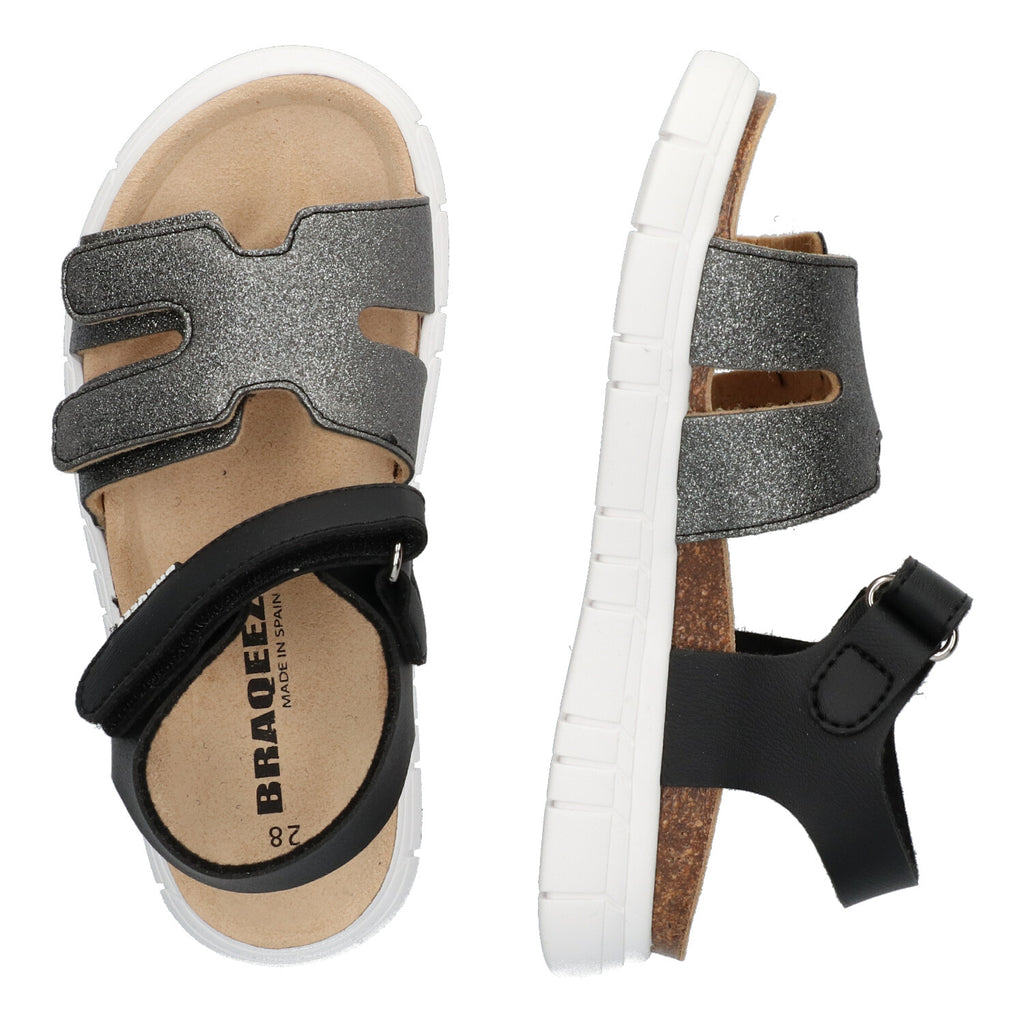 Platte sandalen Braqeez Pepe Playa - Zwart