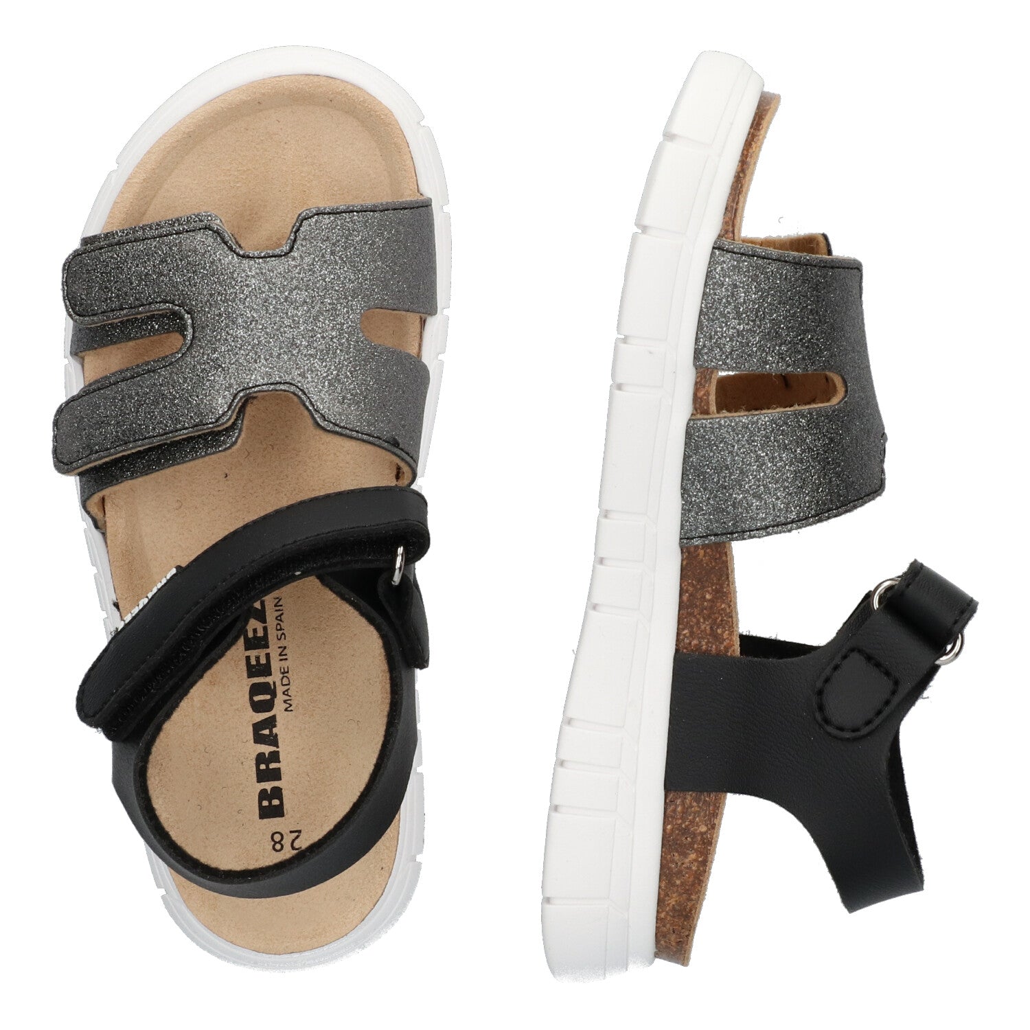 Platte sandalen Braqeez Pepe Playa - Zwart