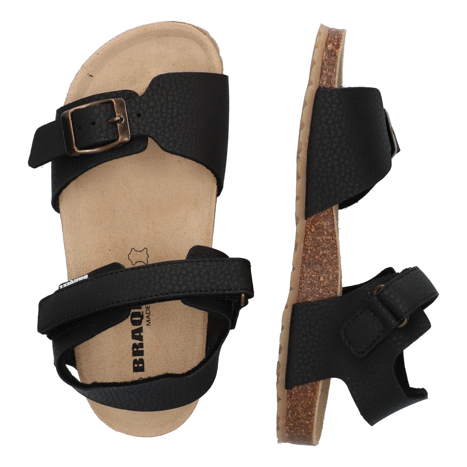 Platte sandalen Braqeez Scott Sand - Zwart