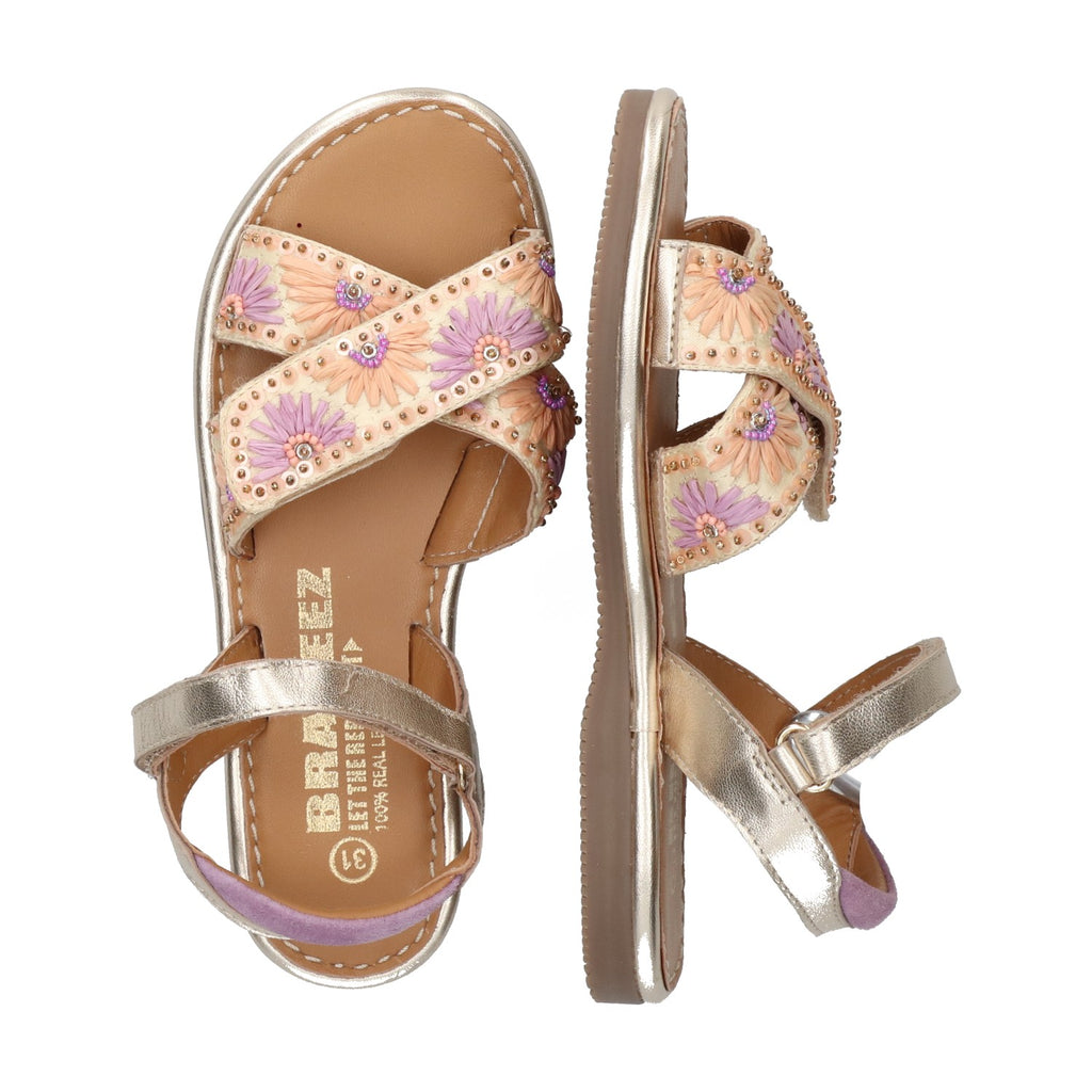 Platte sandalen Braqeez Saar Shine - Goud
