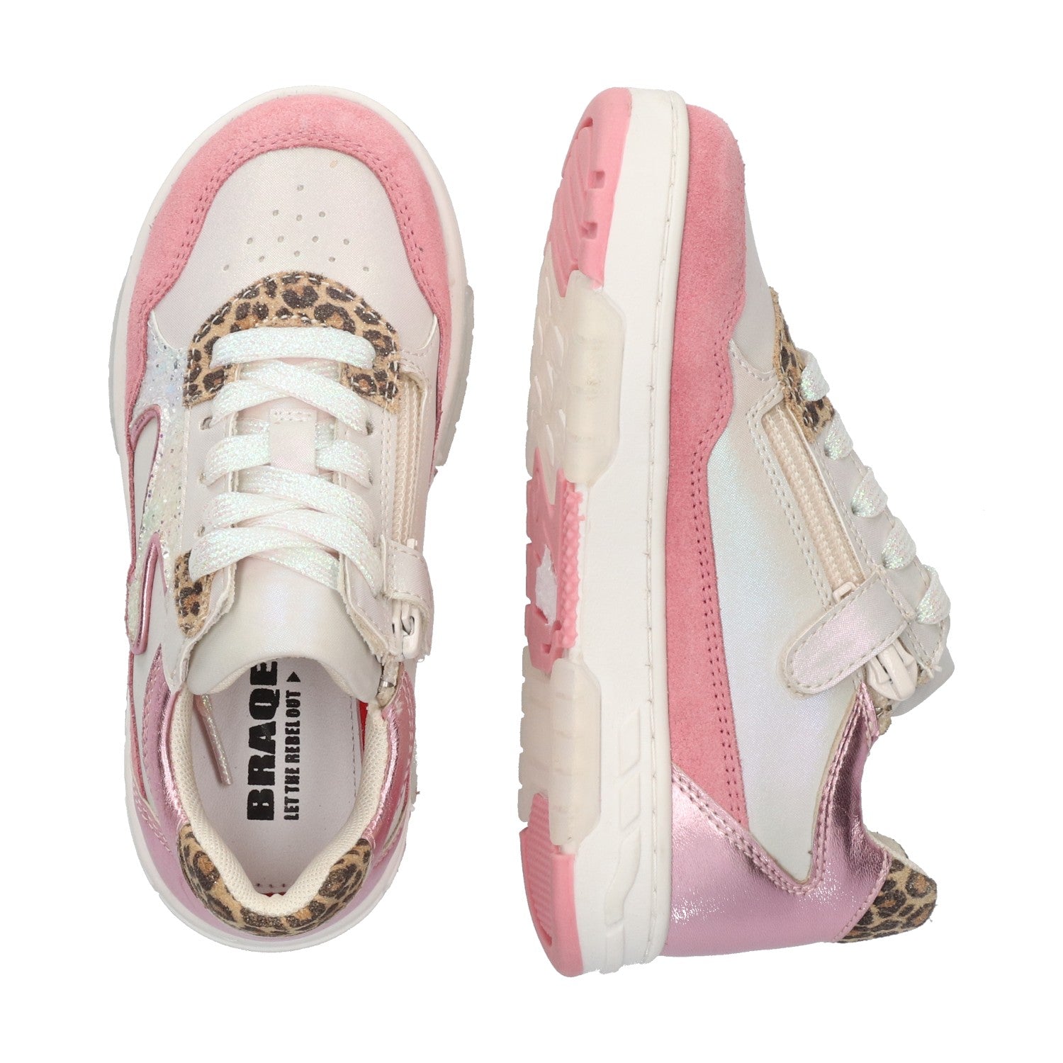 Lage Sneakers Braqeez Cassie Chicago - Roze