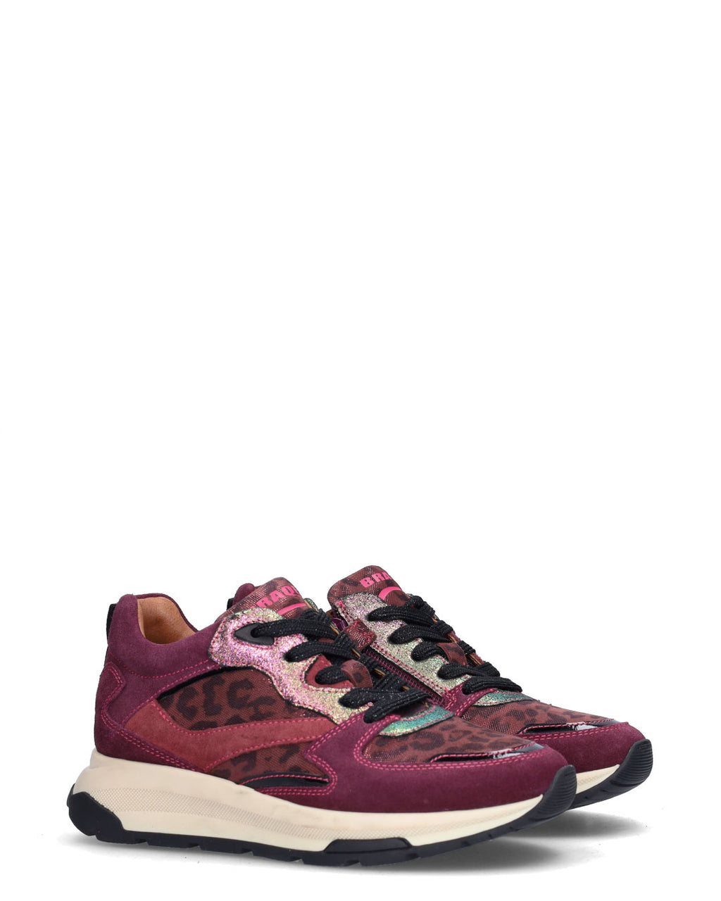FAYE FLASH meisjes sneakers bordeauxrood