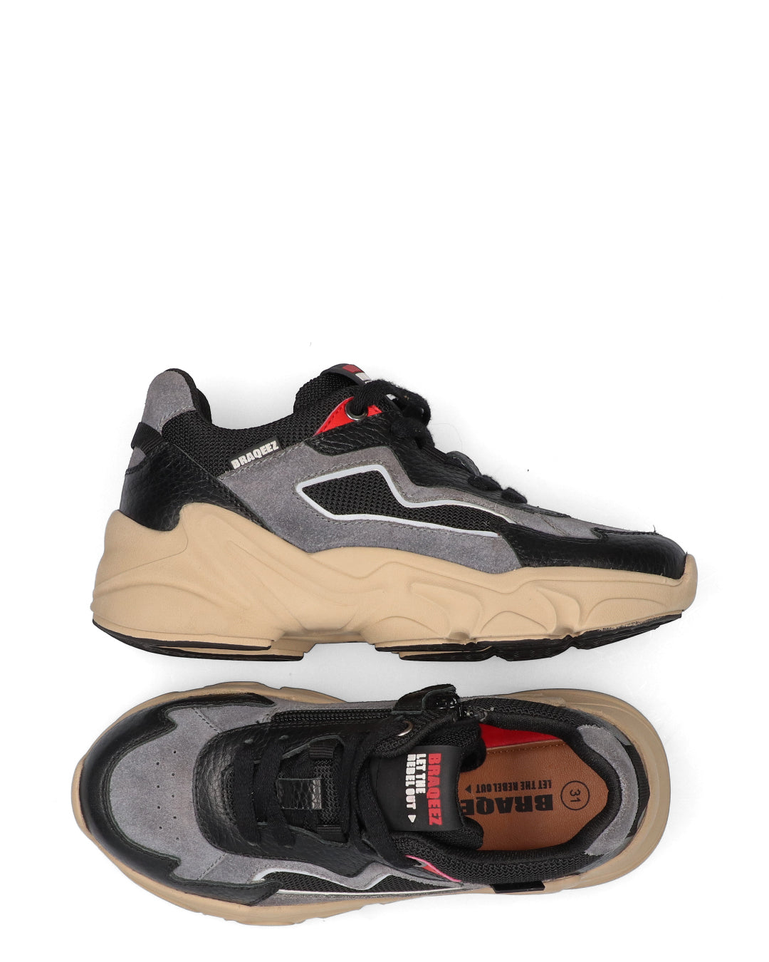 FITZ FOAM jongens sneakers Donkergrijs