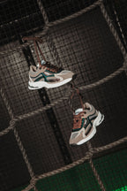 BOVA meisjes sneakers taupe met groen